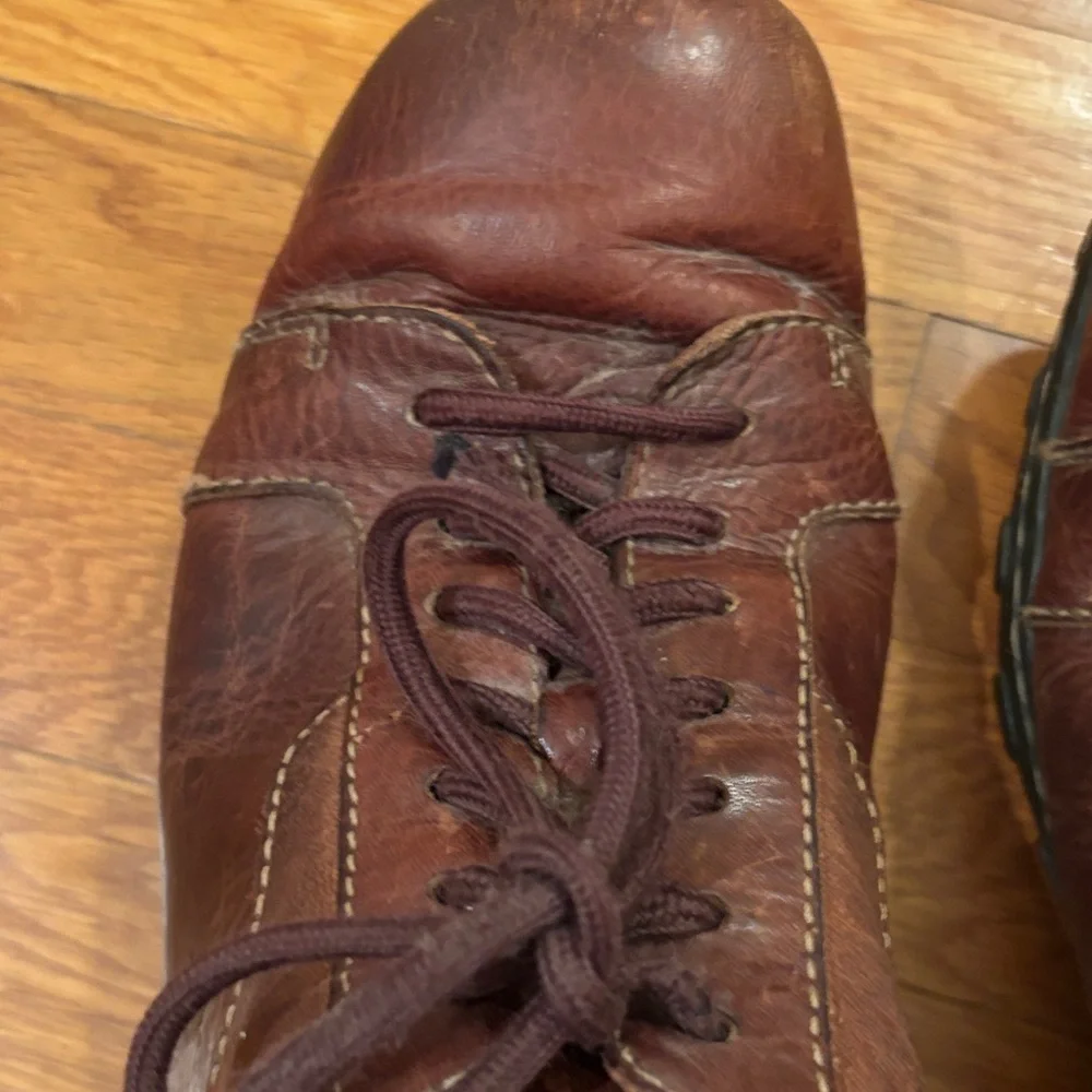 Born Men's Dark Brown Leather Derbys